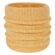 Cachecol infinito de inverno com camada dupla, aquecedor de pescoço em tricô forrado com lã, cachecol circular em formato de laço, ideal para