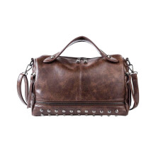SENSETH Modieuze Crossbodytas met Klinknagels, Creatieve Schoudertas voor Dames (Koffie)