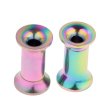 1 par farverige skruetunnelprops i rustfrit stål med skruetilslutning, 2 mm - 20 mm og 4 mm