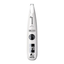 Electric Pet Trimmer with LED Light - Rechargeable & Low-Noise for Dogs & Cats, Ergonomic Handle for Comfortable Grooming & Paw Care
