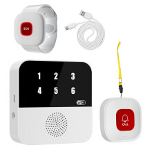 Wireless WiFi Elderly Caregiver Pager SOS Bracelet Call Button Alert System for Seniors Patients Home Old Helping