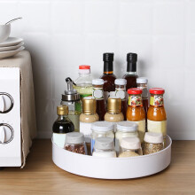 Organisateur à épices Wzzjkit Lazy Susan - Plateau tournant en bois pour placard, garde-manger et cuisine