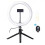 Ring Light LED de 10 polegadas com tripé e suporte para celular, 3 modos/10 níveis de brilho, compatível com transmissões ao vivo, vídeos e 1
