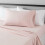 Microfiber Bed Sheet Set Twin XL Blush Pink 3-Piece 1