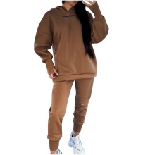 Women's Two Piece Outfits Matching Sets Crew Neck Hoodies Long Sleeve Solid Pullover Sweatshirt Tops and Wide Leg Pants Tracksuit Lounge Sets