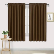 Blackout Curtains for Living Room – Thermal Insulated, Energy Saving & Noise Reducing, Brown, 70"x72", Set of 2, Rod Pocket