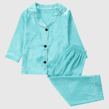 Toddler Pajamas,Pajamas for Kids,2 Piece Girls Silk-like Pajamas Set Soft Satin PJs Sleepwear for Comfortable Nights Green 7-8 Years