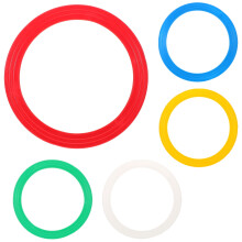 Plastic Toss Assorted Colors Set of 5 for Outdoor Games, Acrobatic, and Family Fun