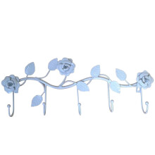 Porte-manteau mural en métal avec crochets décoratifs en forme de fleur, patère d'entrée pour vêtements et accessoires