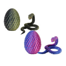 Ou de dragon imprimat 3D cu șarpe articulat