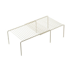Paquete de 2 estantes de cocina expandibles, organizador de gabinetes ajustable para encimera/refrigerador/separador de ambientes, duradero y ahorra