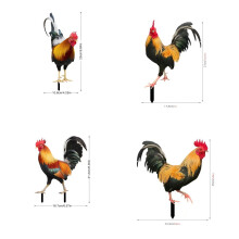 Ensemble de statues décoratives de la série Animaux de jardin, en acrylique avec logo noir et ombre.