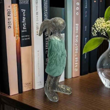 Hasenfigur aus Kunstharz, Gartenfigur für den Außenbereich, niedliche Hasen-Miniaturlandschaft für Hof, Terrasse, Garten, Bastelarbeiten, 7,5 x