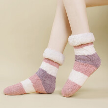 Pluche sokken voor dames, dikke, superwarme wintersokken voor thuis, zachte en comfortabele pantoffelsokken van koraalfleece.