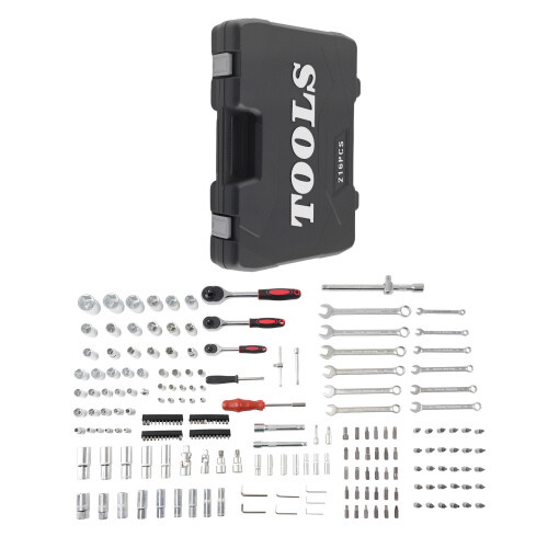 216PCS Comprehensive Socket Set 1/4" 3/8" 1/2" Drive Ratchet Tool Kit