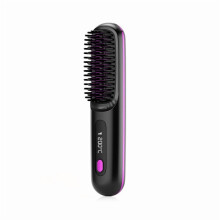 Numoya Go Brush Pro2025 – Wiederaufladbare, tragbare Haarglätterbürste für Reisen (Schwarz), kompatibel mit Numoya