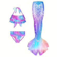 Lányka bikini fürdőruha szett halfarok mintával