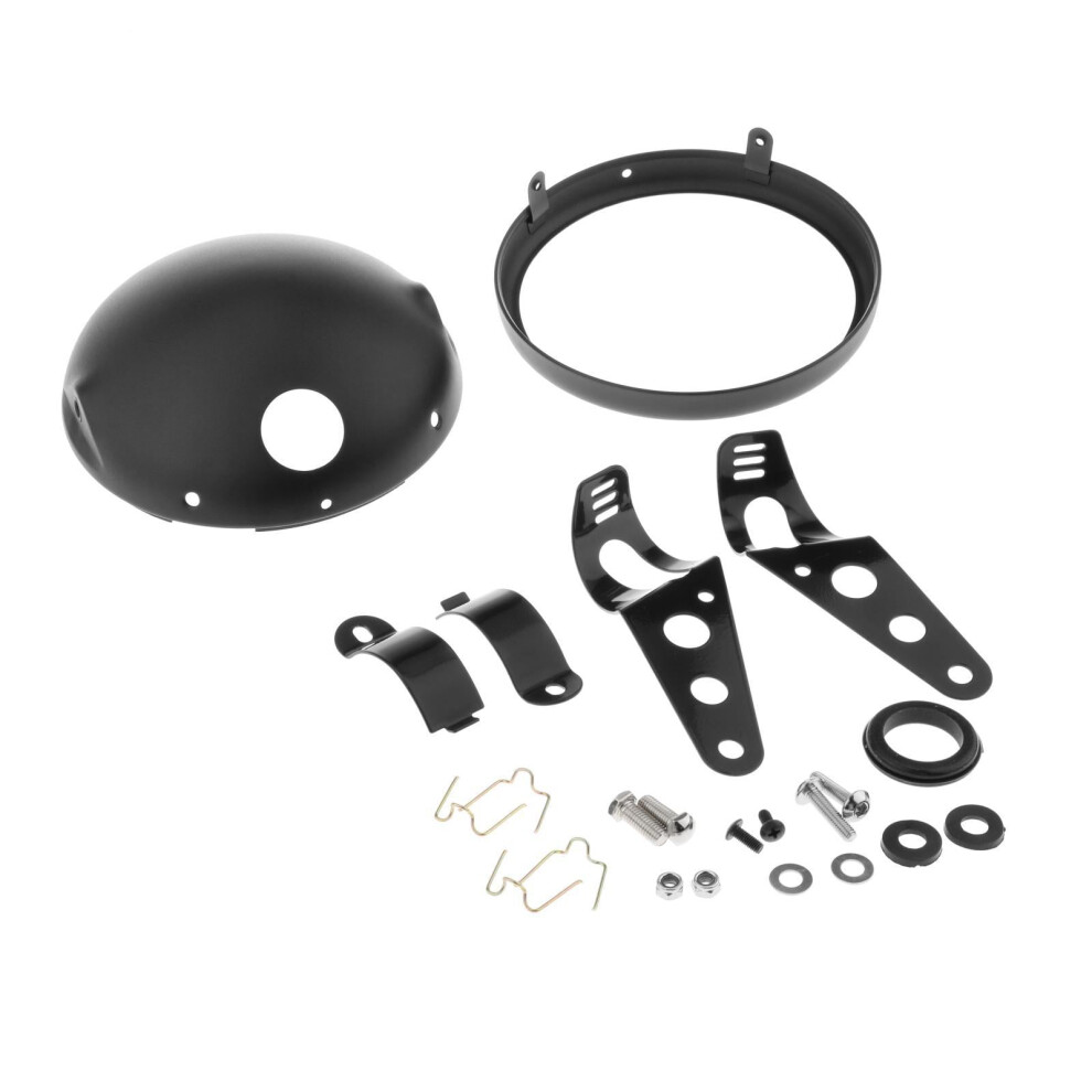 Universal 7" Headlight Housing Bucket W/Mount Bracket Motorcycle Accessories 9482726762386