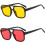 Γυαλιά ηλίου Retro70s Square Aviator για γυναίκες και άνδρες, vintage ορθογώνια γυαλιά ηλίου με 1