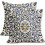 Fodere per cuscini in lino stile boho, marrone navy, 20x20 pollici, set da 2 1