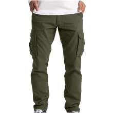 UTTOASFAY Pants for Men Men's Cargo Trousers Work Wear Combat Safety Cargo 6 Pocket Full Pants
