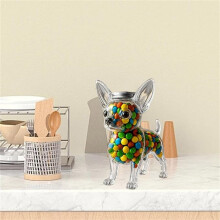 Tarro de cristal hermético para guardar golosinas, galletas, cápsulas de café y comida para mascotas – 554 g, 20 x 15 x 15 cm. Organizador de