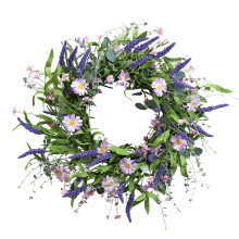 Couronne de Pâques printanière pour porte d'entrée, fenêtre, porche – Décoration florale rustique de style ferme, intérieur/extérieur