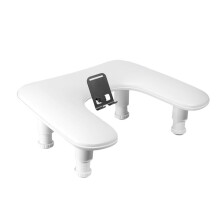 Armsteun voor Nails Tech, Manicure-Armsteun met Draaibare Telefoonstandaard, U-Vormig, in Hoogte Verstelbaar, Wit