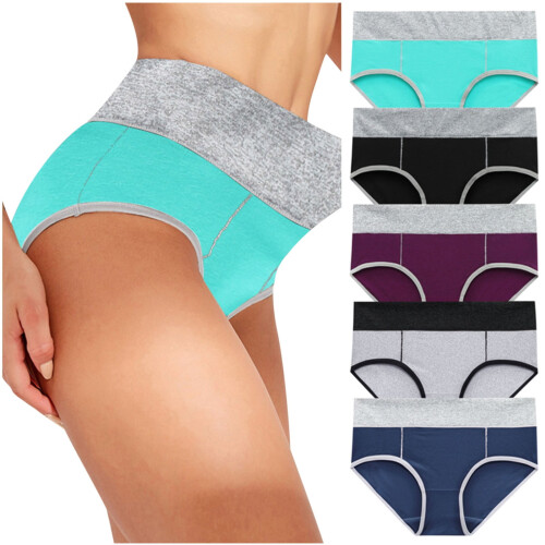 Εσώρουχα Hiphuggers για γυναίκες στο Hip5PC Patchwork Σλιπ Ελαστικά Μαλακά Σλιπ με Χρώμα σε
