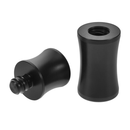 2Pcs Black Billiard Cue Joint Protectors Quick Install Plastic 2