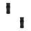 2Pcs Black Billiard Cue Joint Protectors Quick Install Plastic 8
