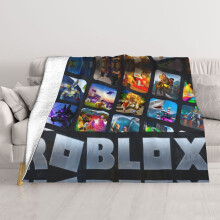 Couverture Roblox pour enfants, jeu de couvertures Roblox, couverture de lit ultra douce et légère, couverture Roblox pour garçons, filles et
