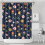 Cortina de chuveiro com estampa floral, 84x72 polegadas, com 12 ganchos. 1