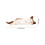 2Pcs Adorable Cat Figurine Brown Plastic Desktop Ornament 4