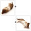 2Pcs Adorable Cat Figurine Brown Plastic Desktop Ornament 10