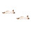 2Pcs Adorable Cat Figurine Brown Plastic Desktop Ornament 11