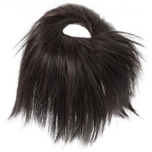Moño negro rizado para uso diario, estilo círculos para el cabello, 1 pieza de accesorio para el cabello para una sujeción natural.