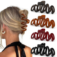 Pinces à cheveux pour femmes (lot de 4) - Pinces ondulées pour cheveux épais - Antidérapantes - Accessoires de coiffure mignons