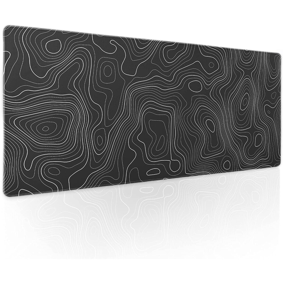 Topographic Map Xl Mouse Pad 80X30cm, Non-Slip Rubber Base, Stitched Edge, Compatible With All Mice 9104899371850