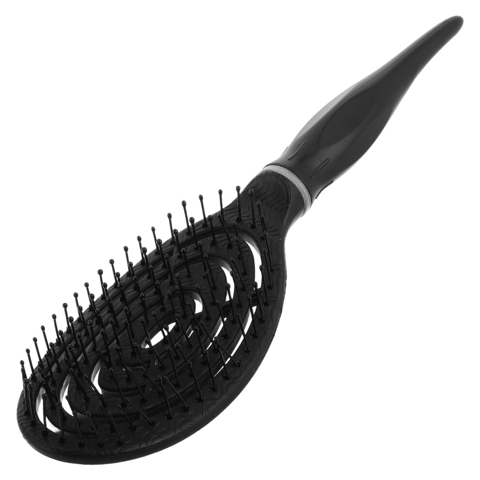 Unisex Black Homoyoyo Hair Styling Comb With Hollow Design For Voluminous High Crown And Detangling Comb