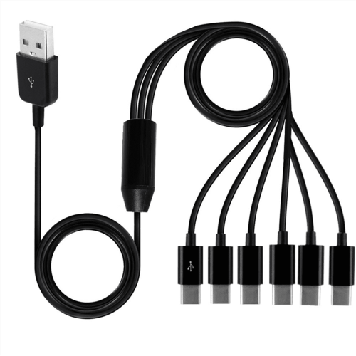 Καλώδιο διαχωριστή USB τύπου C 6 σε 1 για μεταφορά δεδομένων, φόρτιση για τηλέφωνο,