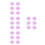 24Pièces Kit De Fixation Violet En ABS Pour Mural Plafond 5