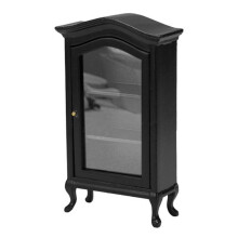 OUNONA Mobiletto in miniatura in legno nero per casa delle bambole, mobili decorativi 1: Scala 1:2 Materiale in legno
