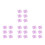 24Pièces Kit De Fixation Violet En ABS Pour Mural Plafond 10