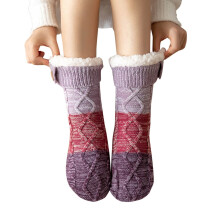 WANYNG Calze invernali da donna super morbide, calde, comode, foderate in pelliccia sintetica con suola antiscivolo, calze da uomo taglia 10 13,