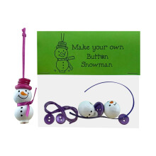 Zestaw guzików do samodzielnego wykonania ozdoby bałwanka, zestaw do samodzielnego wykonania ozdób świątecznych, zestaw guzików do