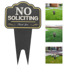 No Soliciting Yard Sign with Stake Metal Waterproof Sign 35.0x20.0x0.5in Rectangle 1Pack for Outdoor Use