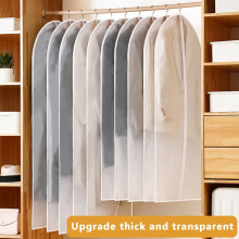 Housse à vêtements transparente avec fermeture éclair, housse pour vêtements, manteaux, costumes et robes, idéale pour le rangement dans un