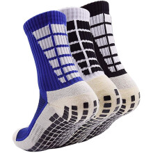 Lot de 3 paires de chaussettes d'hôpital antidérapantes, chaussettes-chaussons antidérapantes avec picots pour adultes, hommes, femmes et