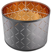 Abat-jour moderne en tissu gris GOOHOCHY pour la maison, avec base en fer et tissu TC peigné, 31,75 x 45,7 cm (12,5 x 18 pouces)